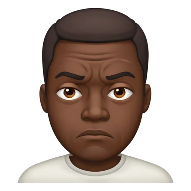 ugly black man sticker