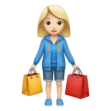 trying on clothes shopper sticker