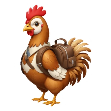 Chicken adventurer sticker