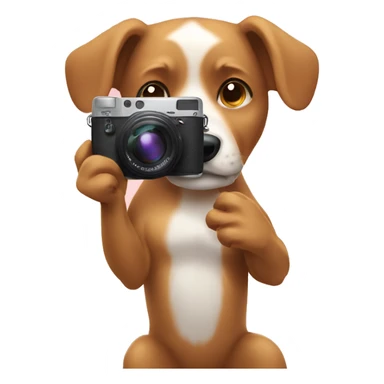 dog taking pictures sticker