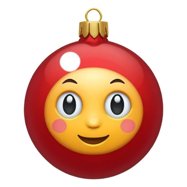 Christmas red ball sticker