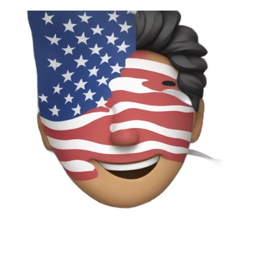 usa flag with choi san on it sticker