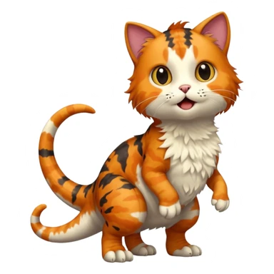 Calico cat with T. rex  sticker
