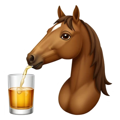 Horse drinking tequila  sticker