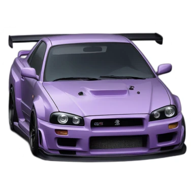 kuromi in gtr r34 sticker