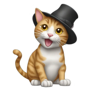 cat in a hat eating a rat sticker