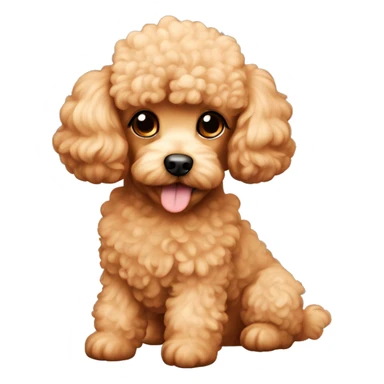 Dog poodle apricot sticker