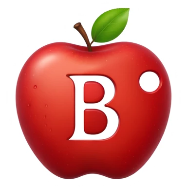 Empty apple like o with letter B in the midlle sticker