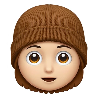 brown beanie sticker