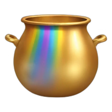 golden pot at the end of a rainbow sticker