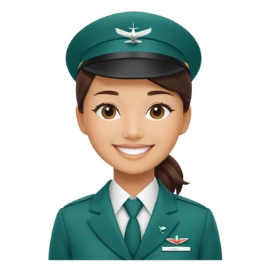a cabin crew from cathay onboarding for the job sticker