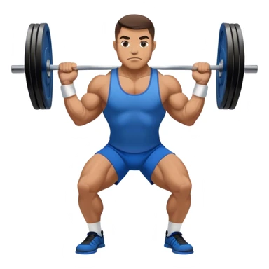 powerlifter with blue shorts perfoming deadlift sticker