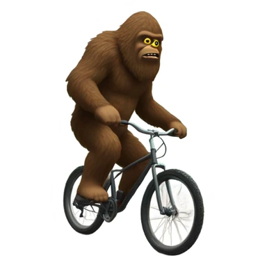 Sasquatch riding a bike down a hill  sticker