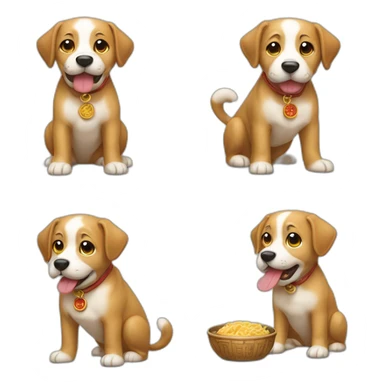 Un chinois qui mange du chien sticker