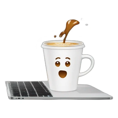 coffee spilled on macbook sticker