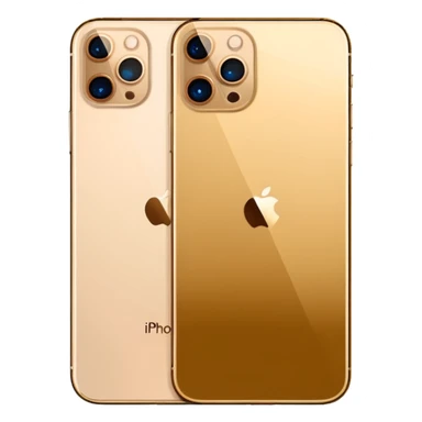 Gold iPhone 16 Pro Max, front and rear view sticker