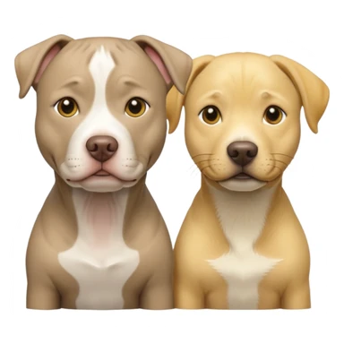 Grey pit bull with yellow lab next to each other sticker