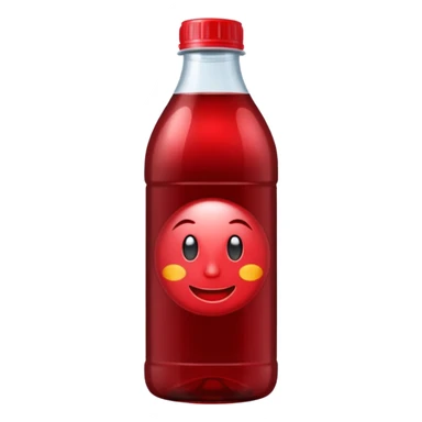 sobolo emoji (ghanain drink)  in a plastic bottle and make the juice dark red sticker