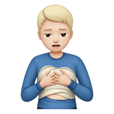  tummy cramps guy  sticker