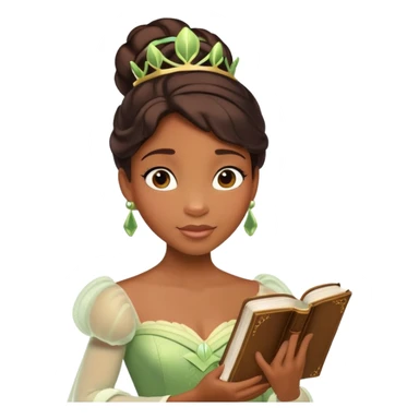 Tiana from Princess and the Frog holding a Bible sticker