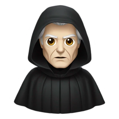 Darth sidious with a black cloak sticker