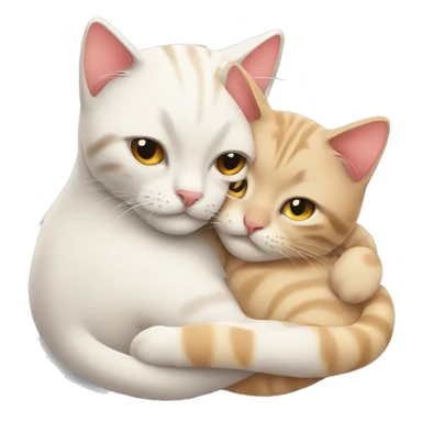 Cats cuddling sticker