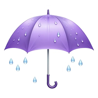 Pale Purple umbrella with raindrops sticker