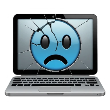 damaged computer sticker