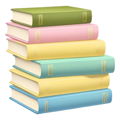 Pastel pink pastel yellow pastel blue and matcha colored books sticker