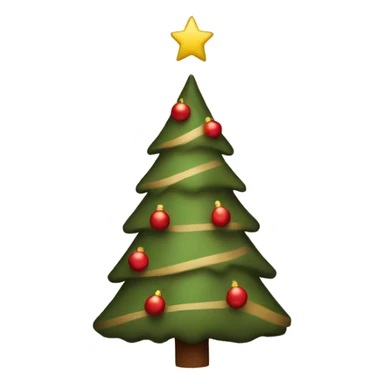 empty brown christmas tree sticker