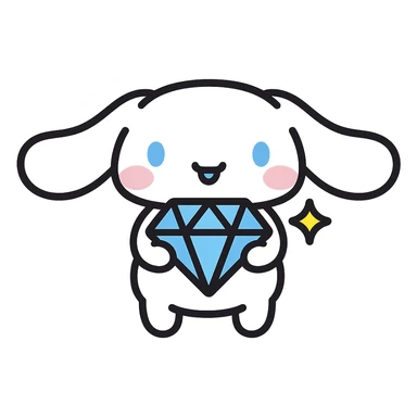 Cinnamoroll holding a sparkling diamond sticker