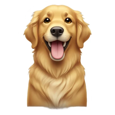 golden retriever smile with thumbs up sticker