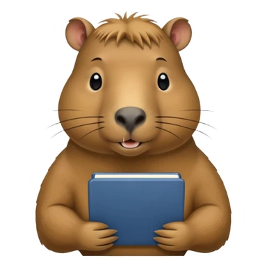 Capybara with notebook sticker