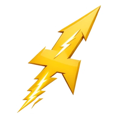 lightning bolt yellow simple sticker