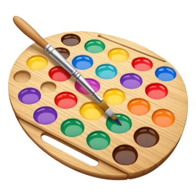 Palette with brush sticker