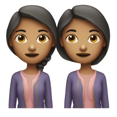 Girl with two headed one body sticker