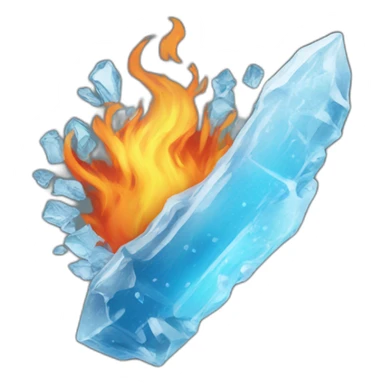 Ice and fire combined  sticker