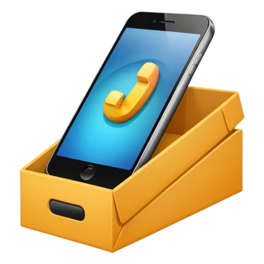 brand new mobile phone in its box sticker