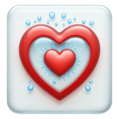 Heart fogging a glass wall, pressed against it sticker