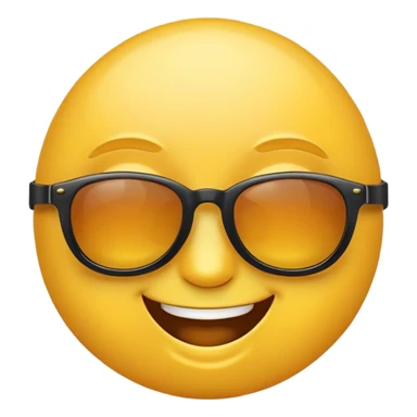 Cool emoji with sunglasses  sticker