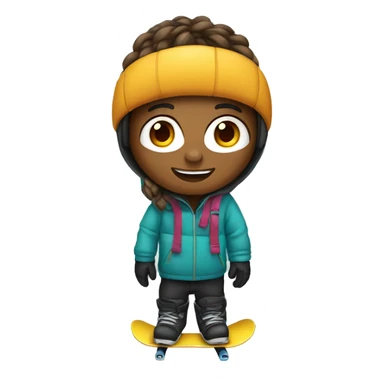 Snowboarding birthday  sticker