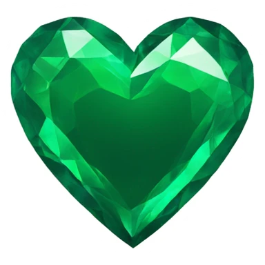 Emerald Green heart  sticker
