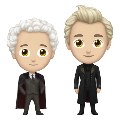 aziraphale and crowley sticker