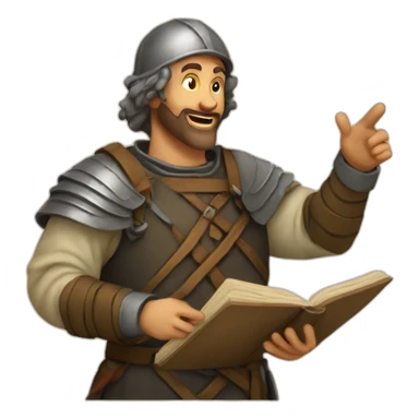 medieval Festival Organizer giving orders sticker
