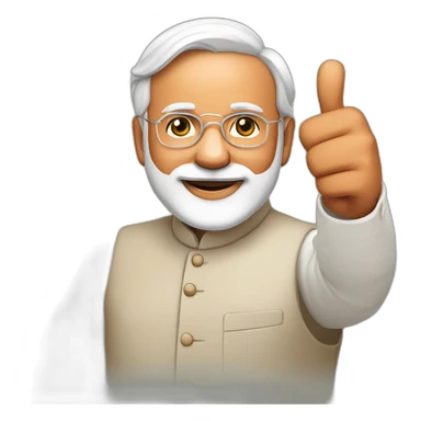 Narendra modi showing thumbs up  sticker