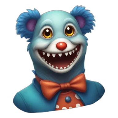 Monstre clown loutre sticker