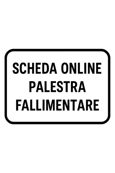 Scheda online palestra fallimentare  foglio in italiano sticker