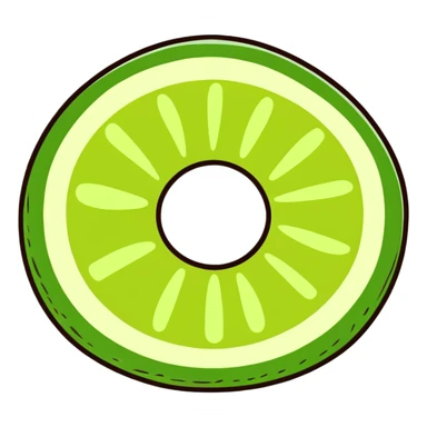 circular slice of cucumber sticker