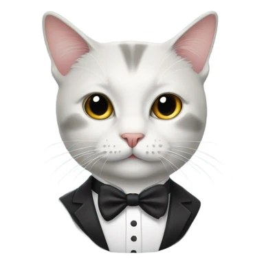 Cat wearing a tuxedo sticker