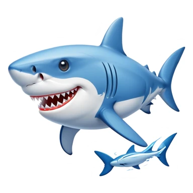 A shark with blue nike shoes  sticker
